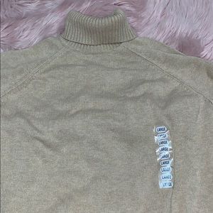 beige turtleneck